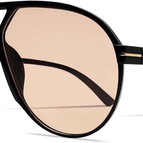 Retro Aviator Sunglasses Unisex Square UV Protection Trendy Classic - Picture 1 of 6